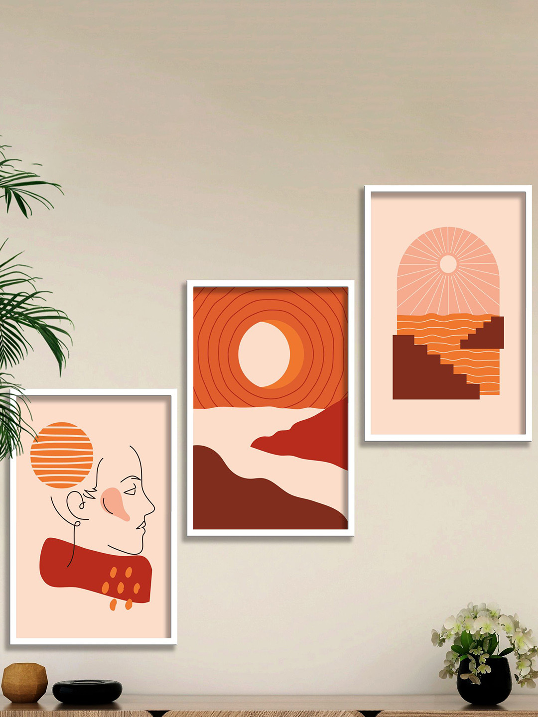 SAF Orange Cooured & Peach Coloured 3 Pieces Modern Boho Art Painting Framed Wall Art
SAF Orange Cooured & Peach Coloured 3 Pieces Modern Boho Art Painting Framed Wall Art