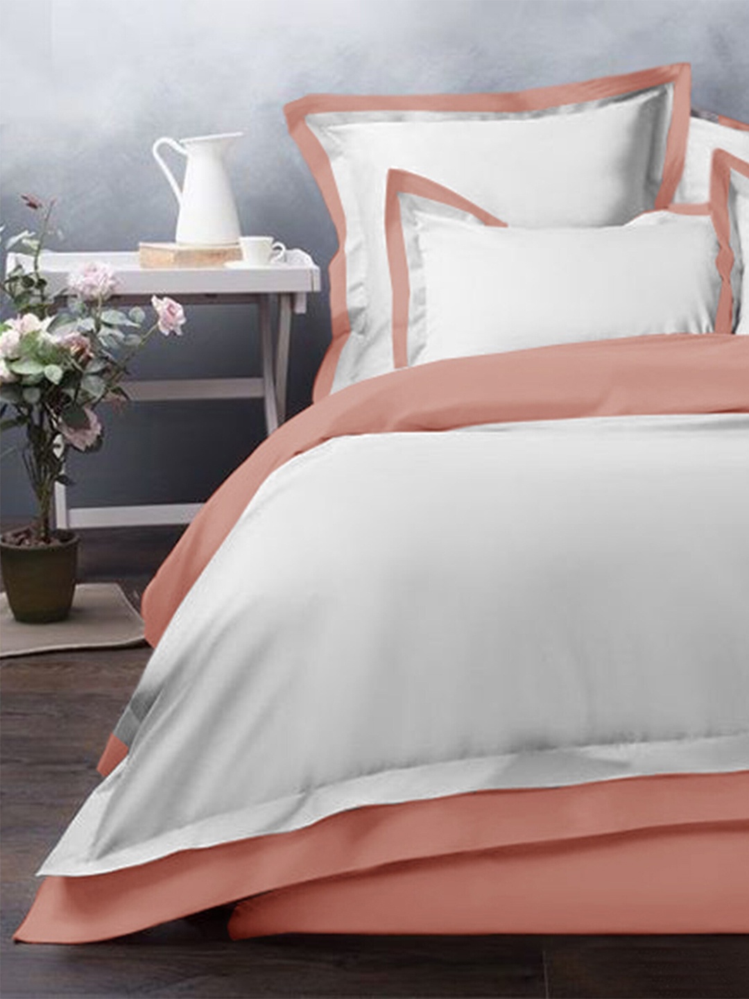 THE WHITE MOSS White & Coral Pink Microfiber AC Room 150 GSM Double Bed Comforter
THE WHITE MOSS White & Coral Pink Microfiber AC Room 150 GSM Double Bed Comforter