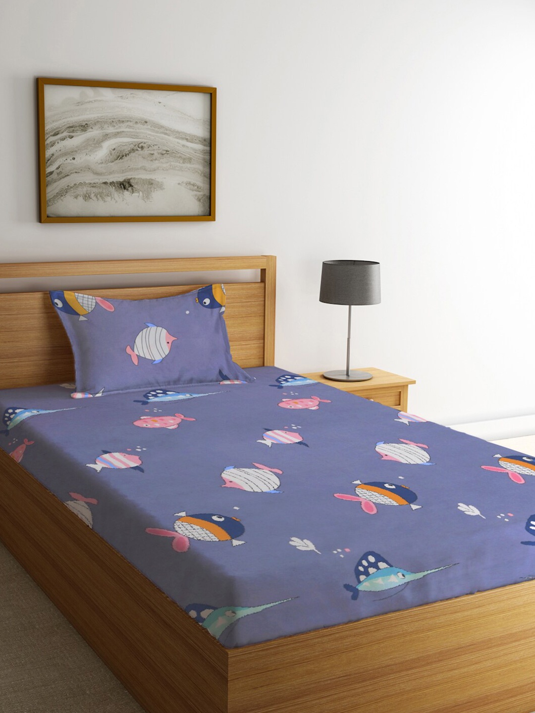 FABINALIV Purple & Green Cartoon Characters Printed 300 TC Single Bedsheet & Pillow Cover
FABINALIV Purple & Green Cartoon Characters Printed 300 TC Single Bedsheet & Pillow Cover