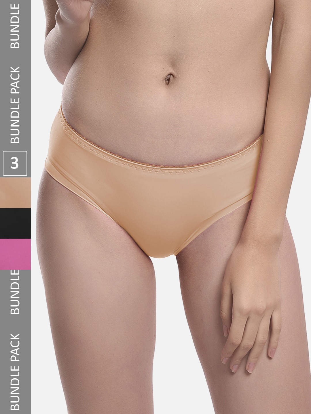 StyFun Women Pack Of 3 Stretchable Hipster Briefs LS_Chinki_Panty_BeigeBlackPink, Beige
StyFun Women Pack Of 3 Stretchable Hipster Briefs LS_Chinki_Panty_BeigeBlackPink, Beige