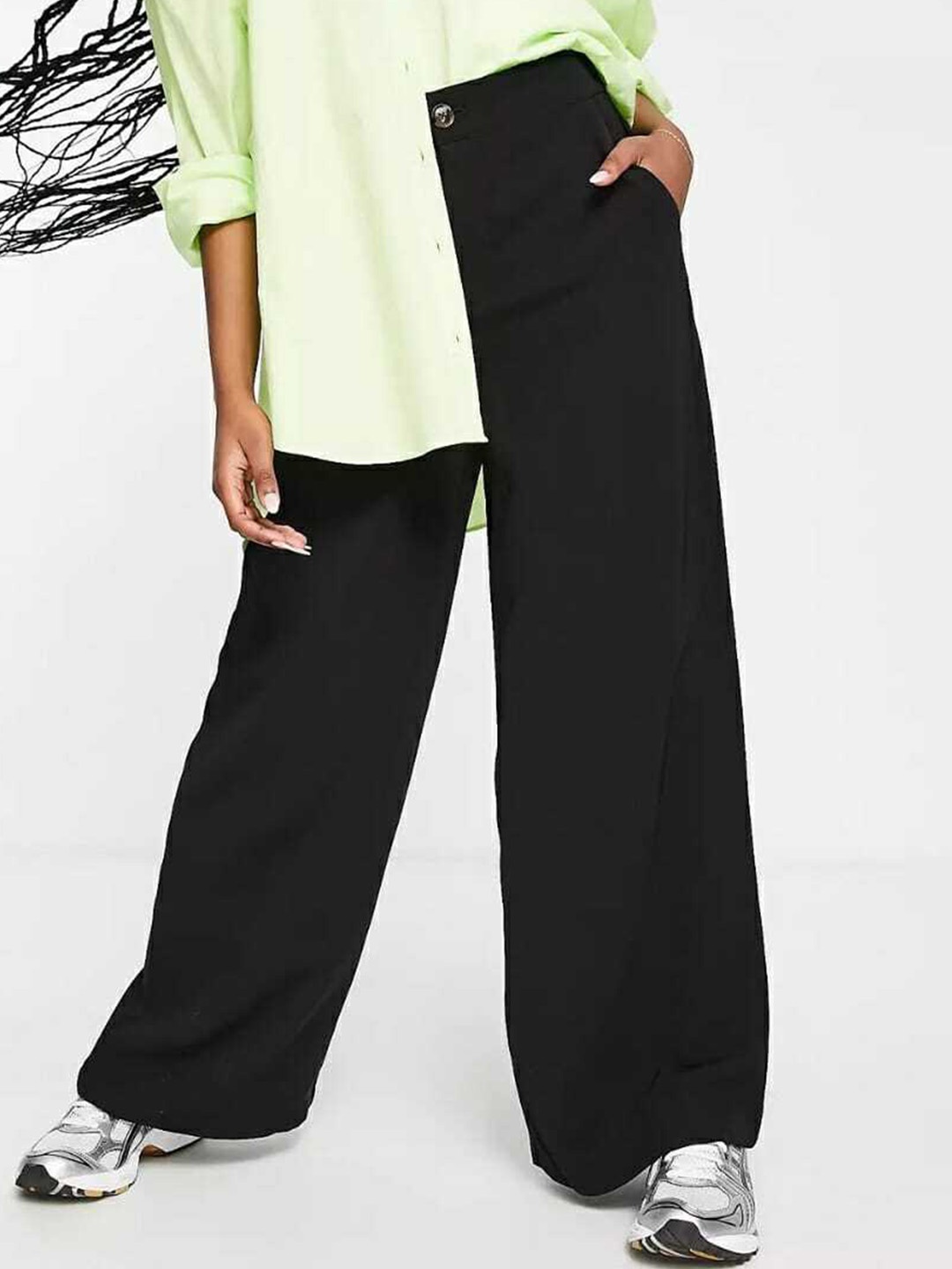 BROADSTAR Women Relaxed Straight Leg Loose Fit High-Rise Stretchable Easy Wash Trousers, Black
BROADSTAR Women Relaxed Straight Leg Loose Fit High-Rise Stretchable Easy Wash Trousers, Black