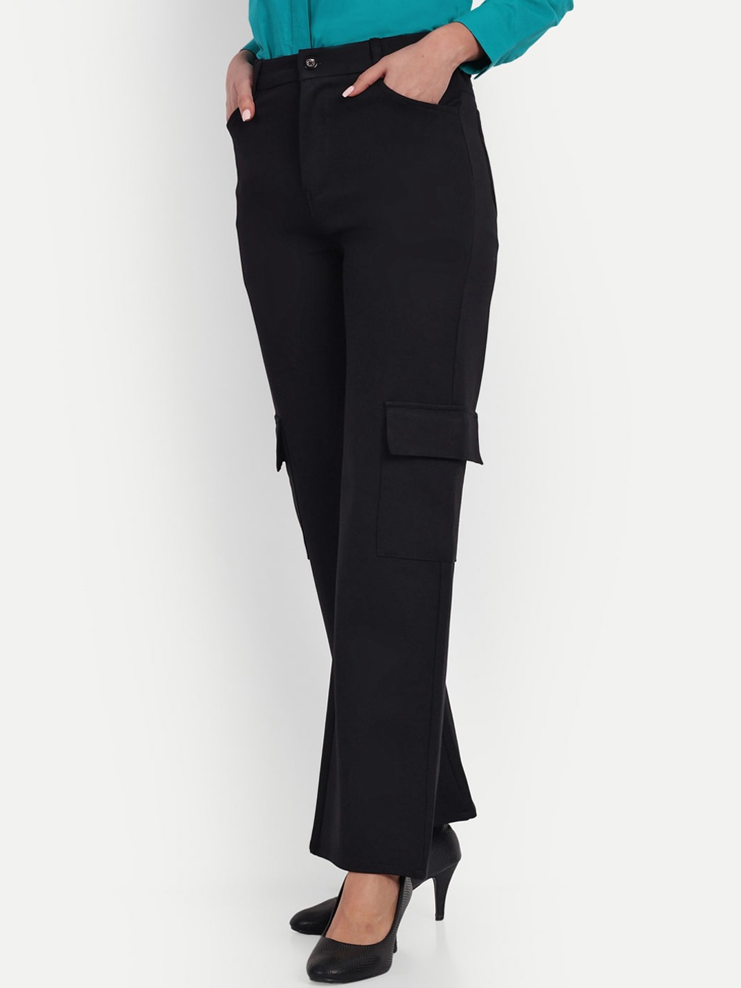 BROADSTAR Women Relaxed Straight Leg Loose Fit High-Rise Easy Wash Cargo Trousers, Black
BROADSTAR Women Relaxed Straight Leg Loose Fit High-Rise Easy Wash Cargo Trousers, Black