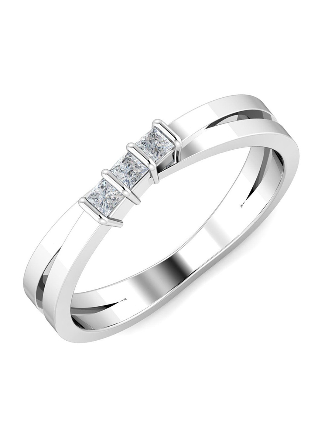 KUBERBOX Tribe Contemporary 18KT White Gold Diamond Studded Finger Ring-2.8gm, Silver
KUBERBOX Tribe Contemporary 18KT White Gold Diamond Studded Finger Ring-2.8gm, Silver