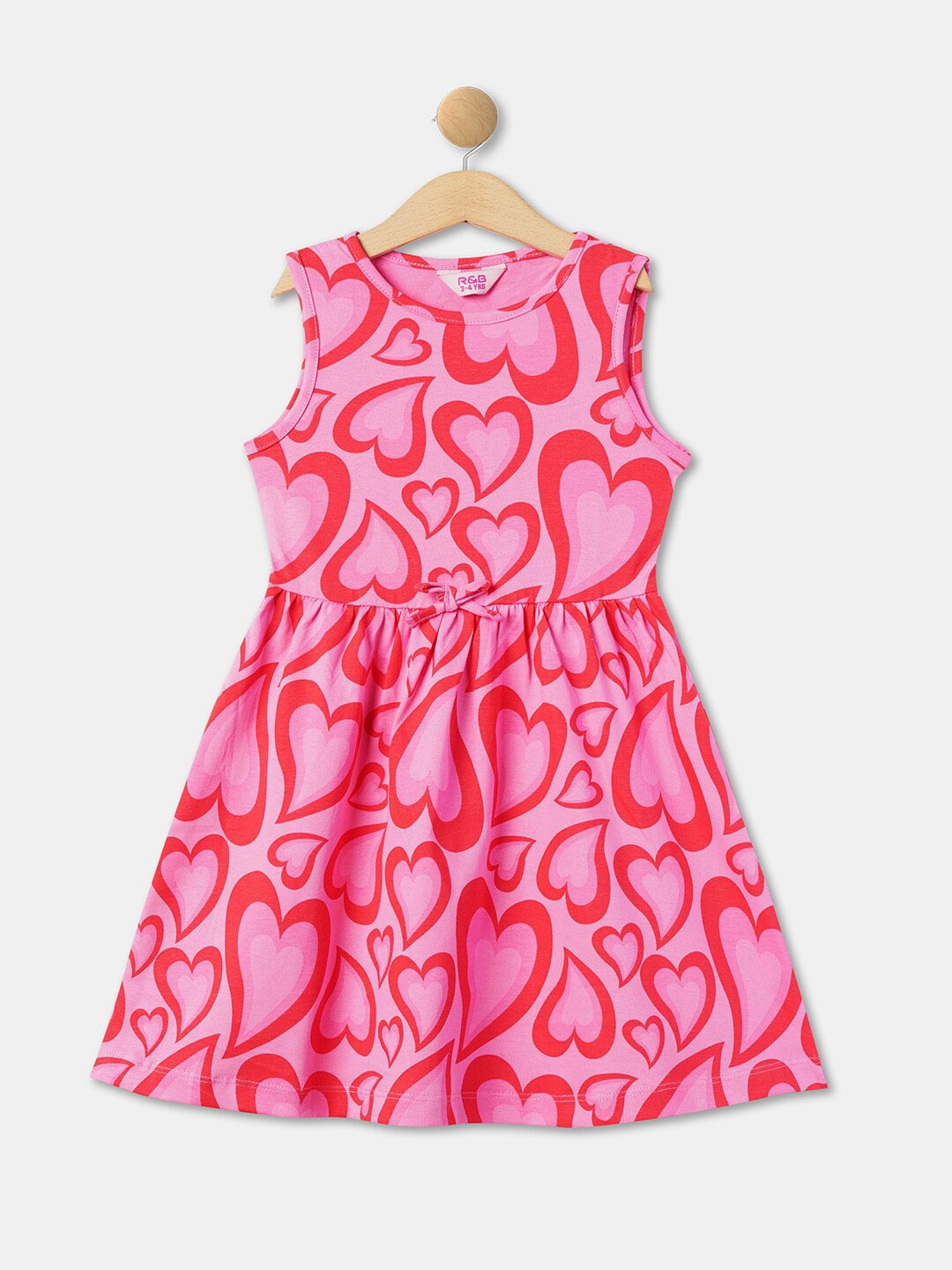 R&B Girls Conversational Printed Round Neck Sleeveless Cotton Fit & Flare Dress, Pink
R&B Girls Conversational Printed Round Neck Sleeveless Cotton Fit & Flare Dress, Pink
