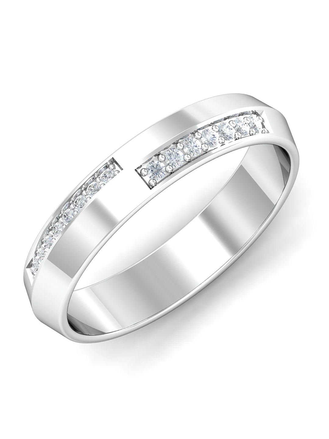 KUBERBOX Amora Couple Band 18K White Gold Diamond Studded Ring - 2.81 gm, Silver
KUBERBOX Amora Couple Band 18K White Gold Diamond Studded Ring - 2.81 gm, Silver