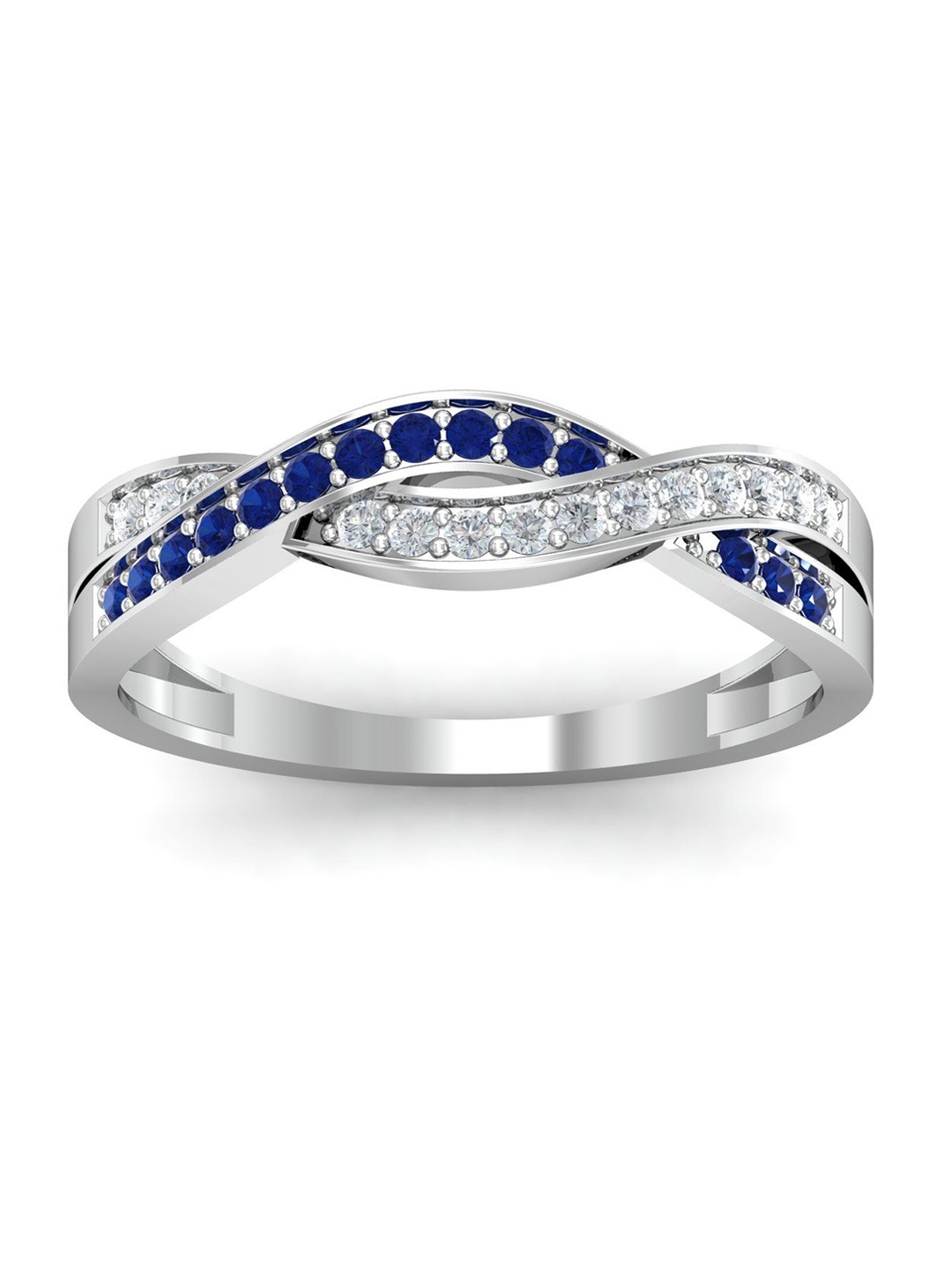 KUBERBOX Impressive 18KT White Gold Sapphire Diamond -Studded Ring -2.66 gm, Silver
KUBERBOX Impressive 18KT White Gold Sapphire Diamond -Studded Ring -2.66 gm, Silver