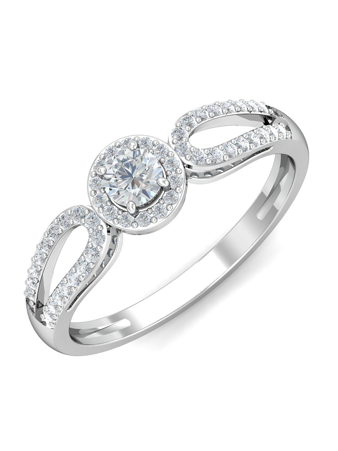 KUBERBOX Empress Solitaire Bridal 18KT White Gold Diamond-Studded Finger Ring-2.2gm, Silver
KUBERBOX Empress Solitaire Bridal 18KT White Gold Diamond-Studded Finger Ring-2.2gm, Silver