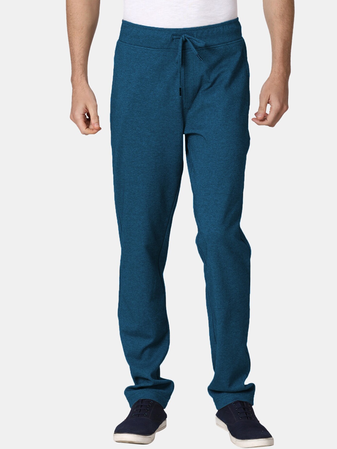 t-base Men Interlock Track Pants, Blue
