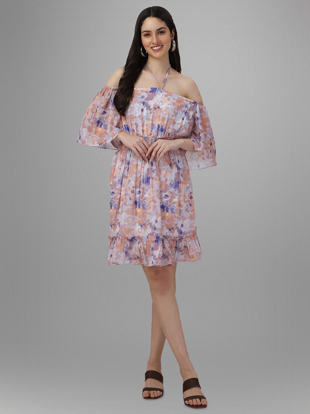 Masakali.Co Floral Printed Tie-Up Neck Off-Shoulder Georgette Fit & Flare Dress, White
Masakali.Co Floral Printed Tie-Up Neck Off-Shoulder Georgette Fit & Flare Dress, White