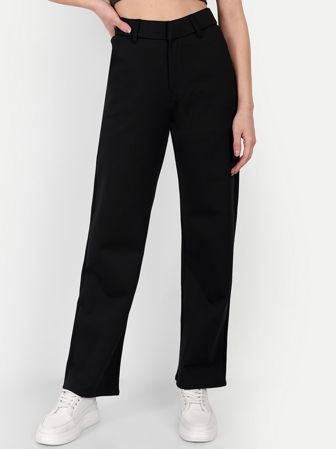Next One Women Relaxed Straight Leg Loose Fit High-Rise Easy Wash Stretchable Trousers, Black
Next One Women Relaxed Straight Leg Loose Fit High-Rise Easy Wash Stretchable Trousers, Black