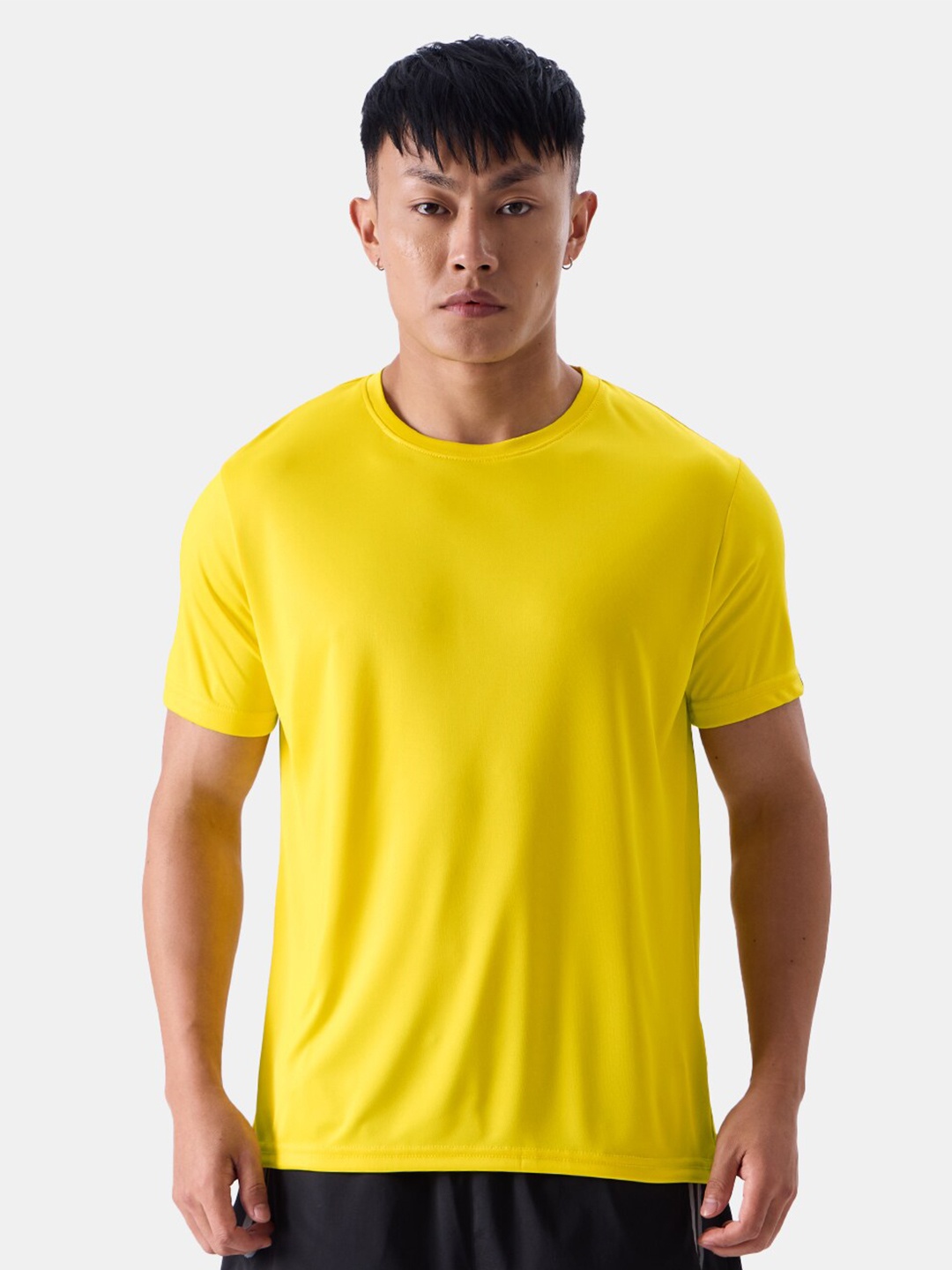 The Souled Store Yellow Slim Fit T-Shirt