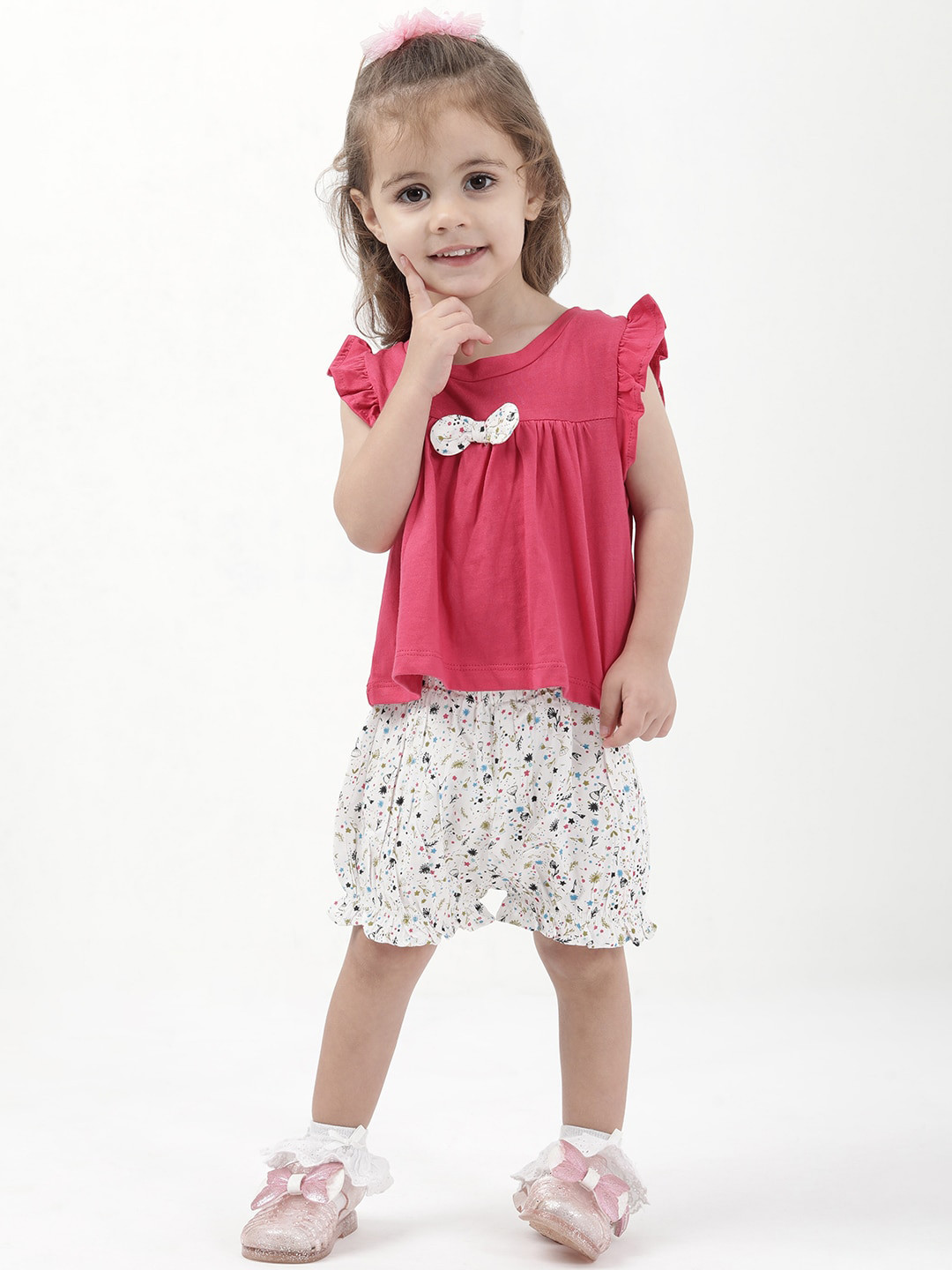 Budding Bees Girls Sleeveless Pure Cotton Top With Shorts, Pink
Budding Bees Girls Sleeveless Pure Cotton Top With Shorts, Pink