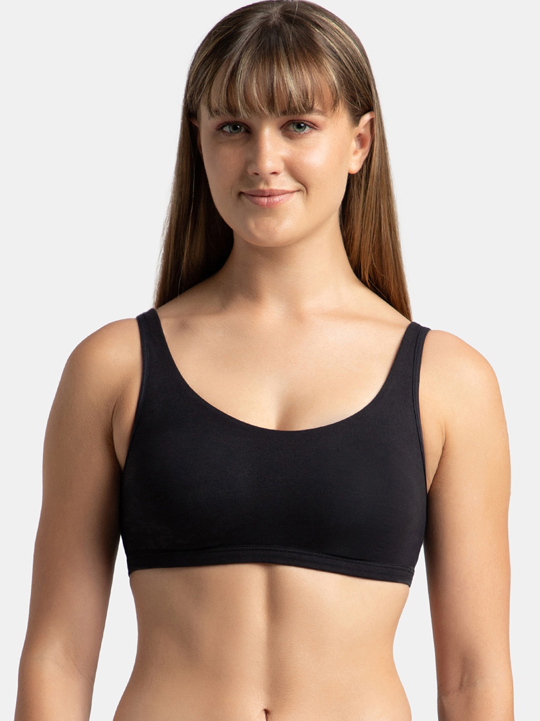 Jockey Super Combed Cotton Stretch Slip On Bra With StayFresh Treatment-1550, Black
Jockey Super Combed Cotton Stretch Slip On Bra With StayFresh Treatment-1550, Black