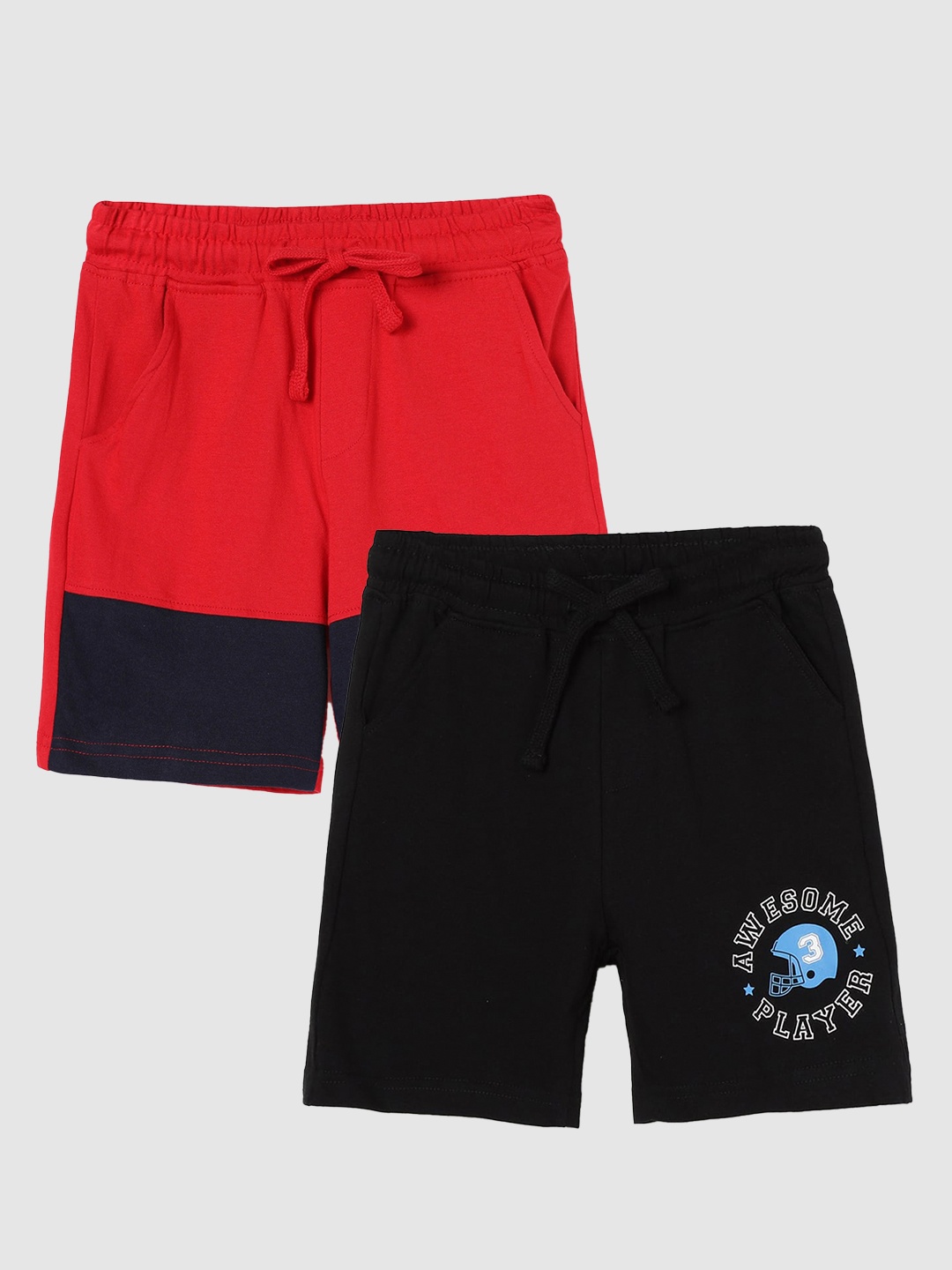 Fame Forever by Lifestyle Boys Pack Of 2 Colourblocked Pure Cotton Regular Shorts, Red
Fame Forever by Lifestyle Boys Pack Of 2 Colourblocked Pure Cotton Regular Shorts, Red