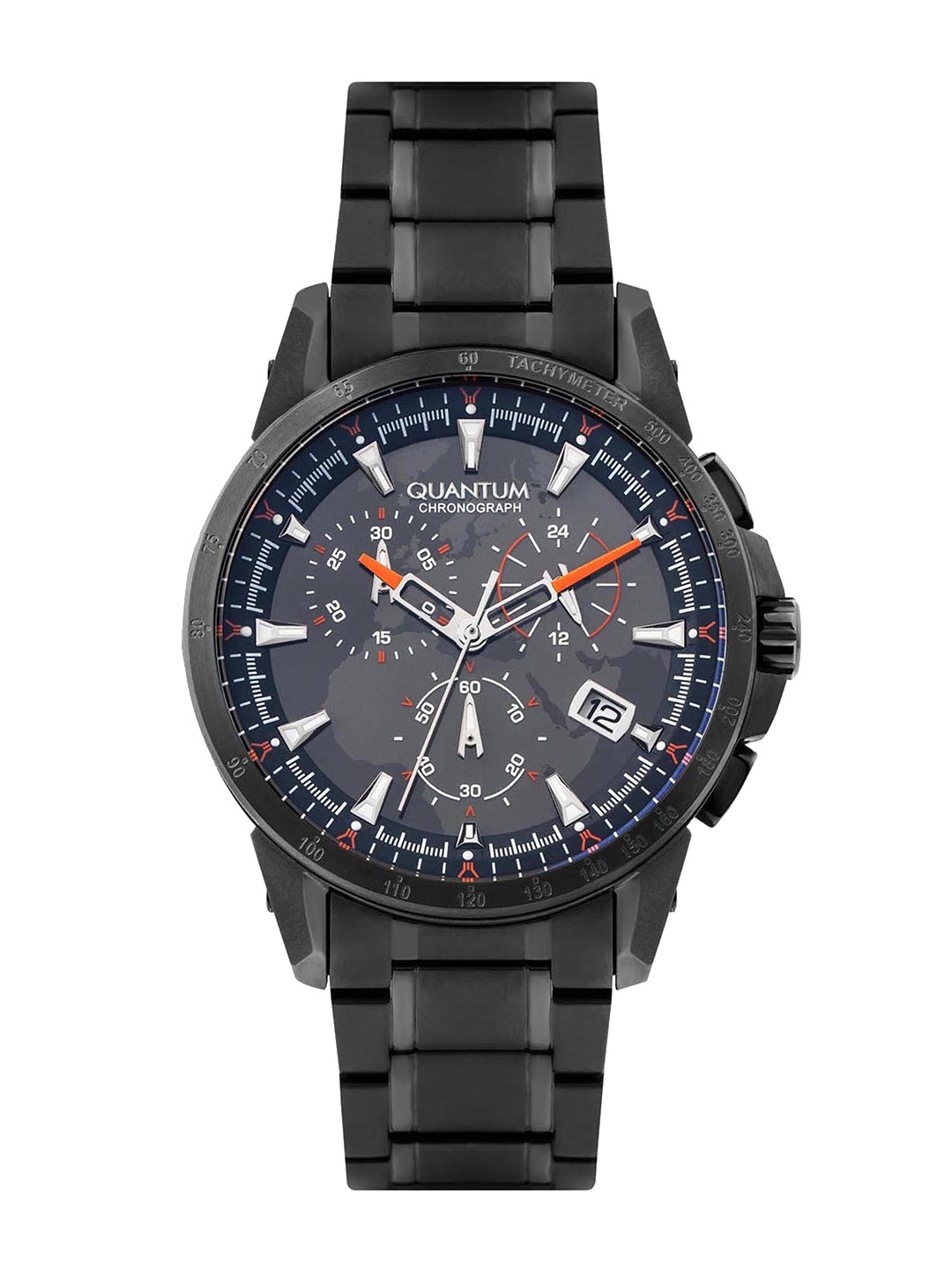 Quantum Men Brass Dial & Titanium Style Straps Analogue Chronograph Watch TTG859.650_A, Black
Quantum Men Brass Dial & Titanium Style Straps Analogue Chronograph Watch TTG859.650_A, Black