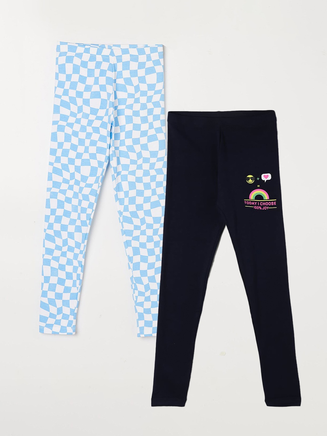 Fame Forever by Lifestyle Girls Pack Of 2 Printed Ankle-Length Cotton Leggings, Navy blue
Fame Forever by Lifestyle Girls Pack Of 2 Printed Ankle-Length Cotton Leggings, Navy blue