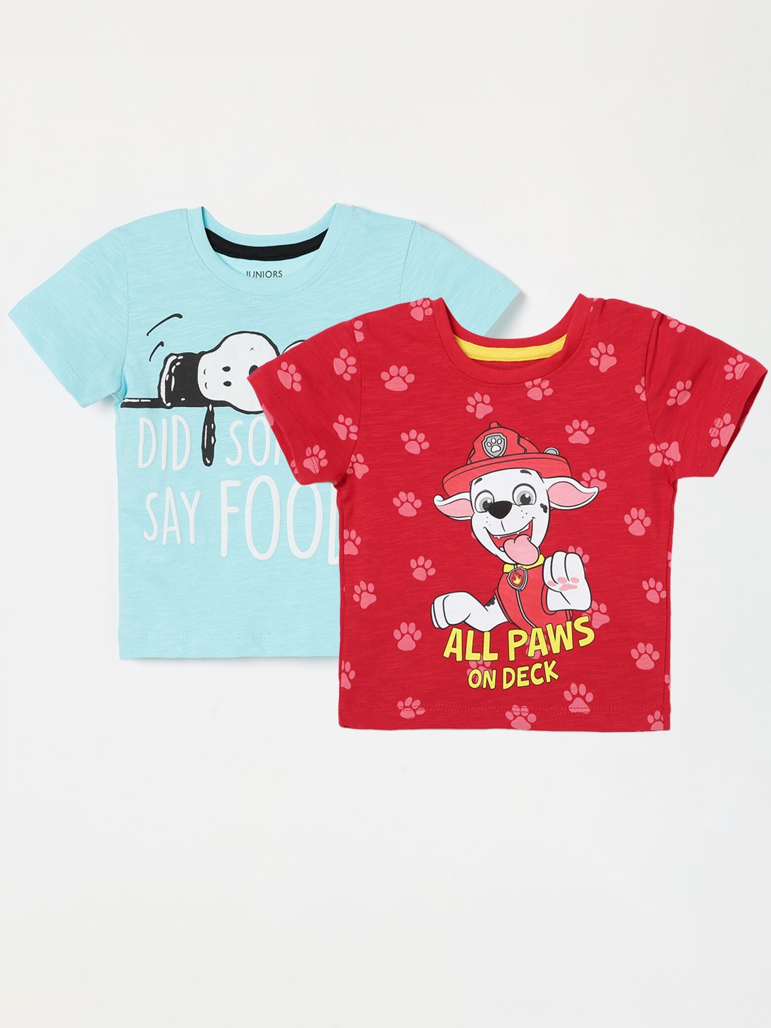 Juniors by Lifestyle Boys Pack Of 2 Paw Petrol & Snoopy Printed Pure Cotton T-Shirts, Red
Juniors by Lifestyle Boys Pack Of 2 Paw Petrol & Snoopy Printed Pure Cotton T-Shirts, Red