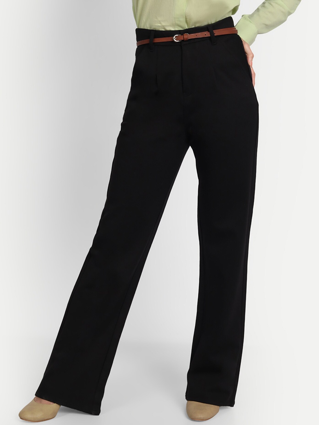 Next One Women Relaxed Straight Leg Loose Fit High-Rise Easy Wash Formal Trousers, Black
Next One Women Relaxed Straight Leg Loose Fit High-Rise Easy Wash Formal Trousers, Black