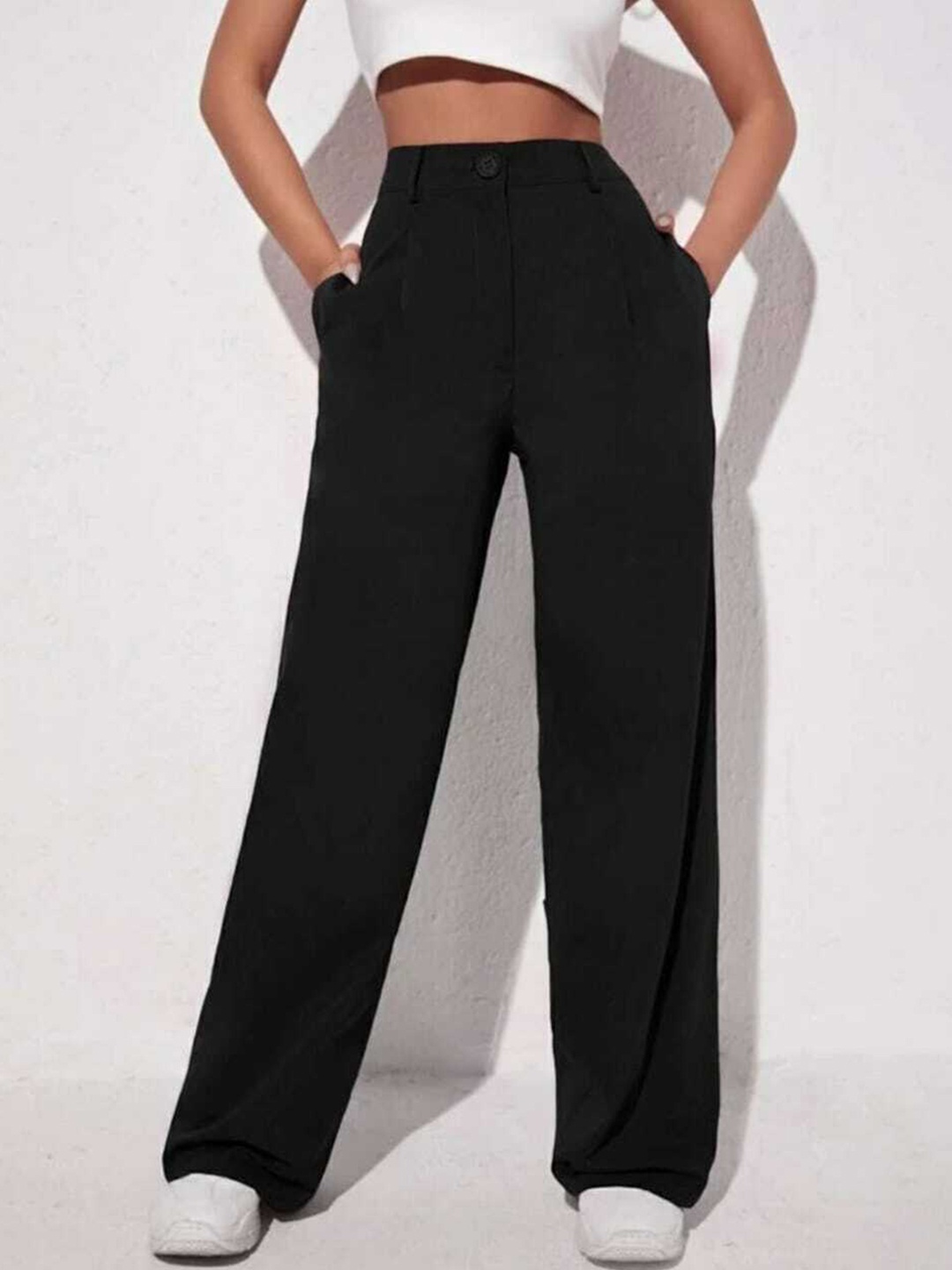Next One Women Relaxed Straight Leg Loose Fit Easy Wash Pleated Parallel Trousers, Black
Next One Women Relaxed Straight Leg Loose Fit Easy Wash Pleated Parallel Trousers, Black