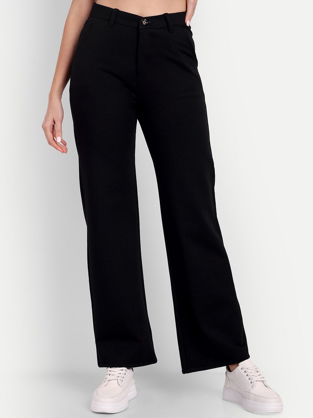 Next One Women Relaxed Straight Leg Fit High-Rise Easy Wash Stretchable Parallel Trousers, Black
Next One Women Relaxed Straight Leg Fit High-Rise Easy Wash Stretchable Parallel Trousers, Black