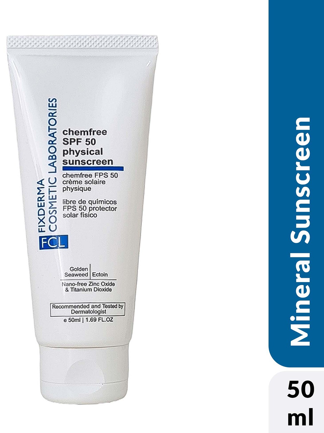 FIXDERMA COSMETIC LABORATORIES Chemfree SPF0 Physical Sunscreen Lotion - 50 ml, White
FIXDERMA COSMETIC LABORATORIES Chemfree SPF0 Physical Sunscreen Lotion - 50 ml, White