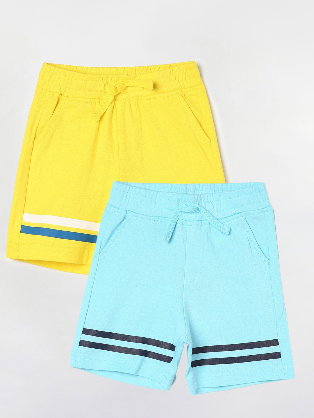 Juniors by Lifestyle Pack Of 2 Boys Cotton Shorts, Blue