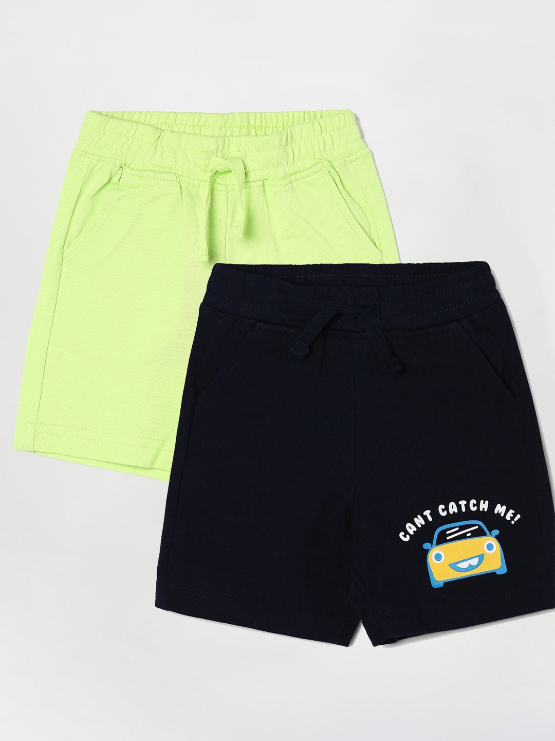 Juniors by Lifestyle Pack Of 2 Boys Cotton Shorts, Navy blue