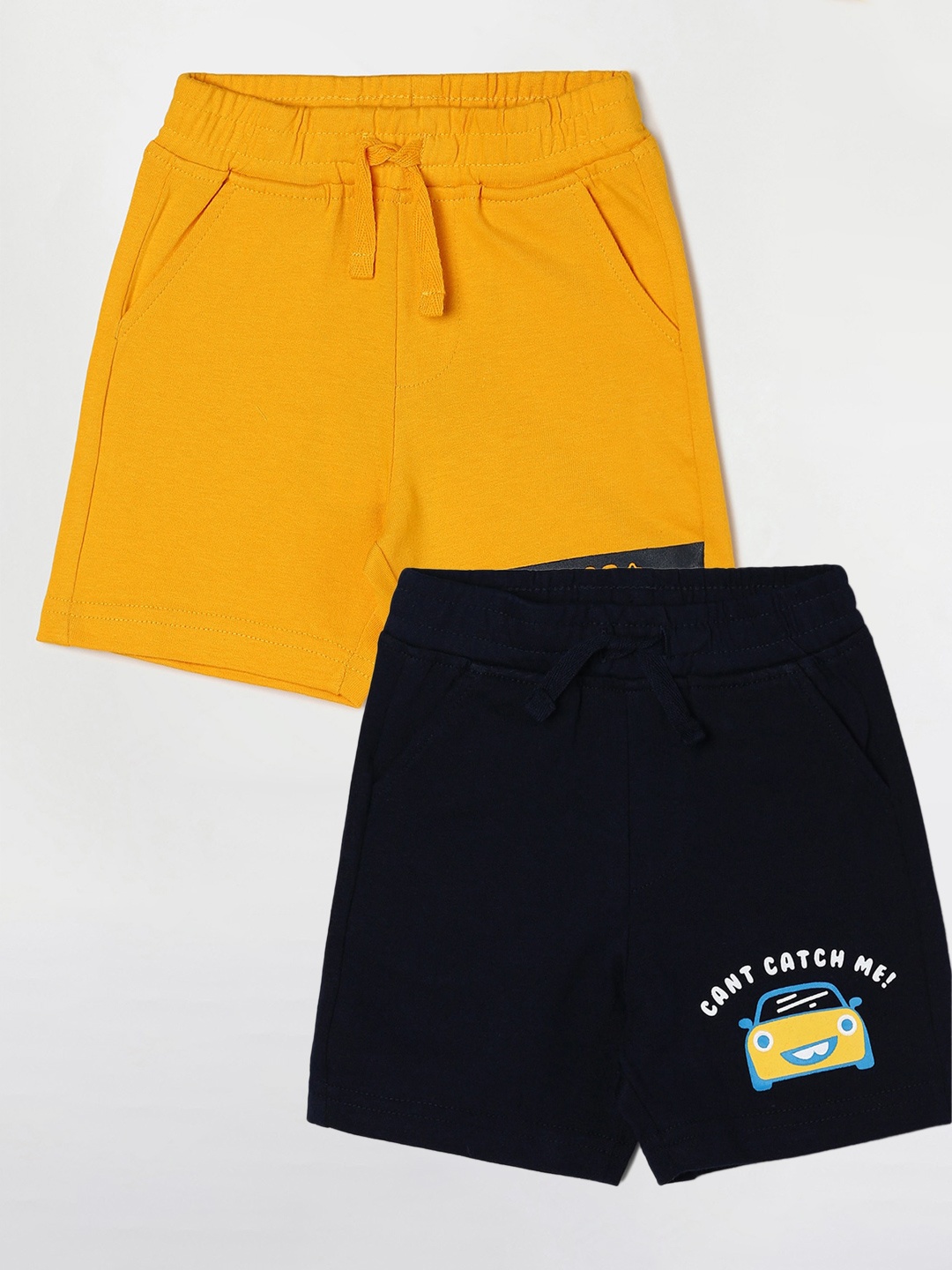 Juniors by Lifestyle Pack Of 2 Boys Cotton Shorts, Navy blue