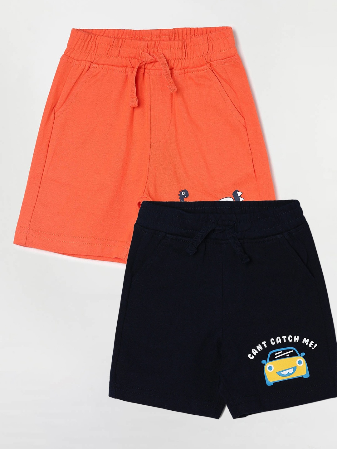 Juniors by Lifestyle Pack Of 2 Boys Cotton Shorts, Navy blue