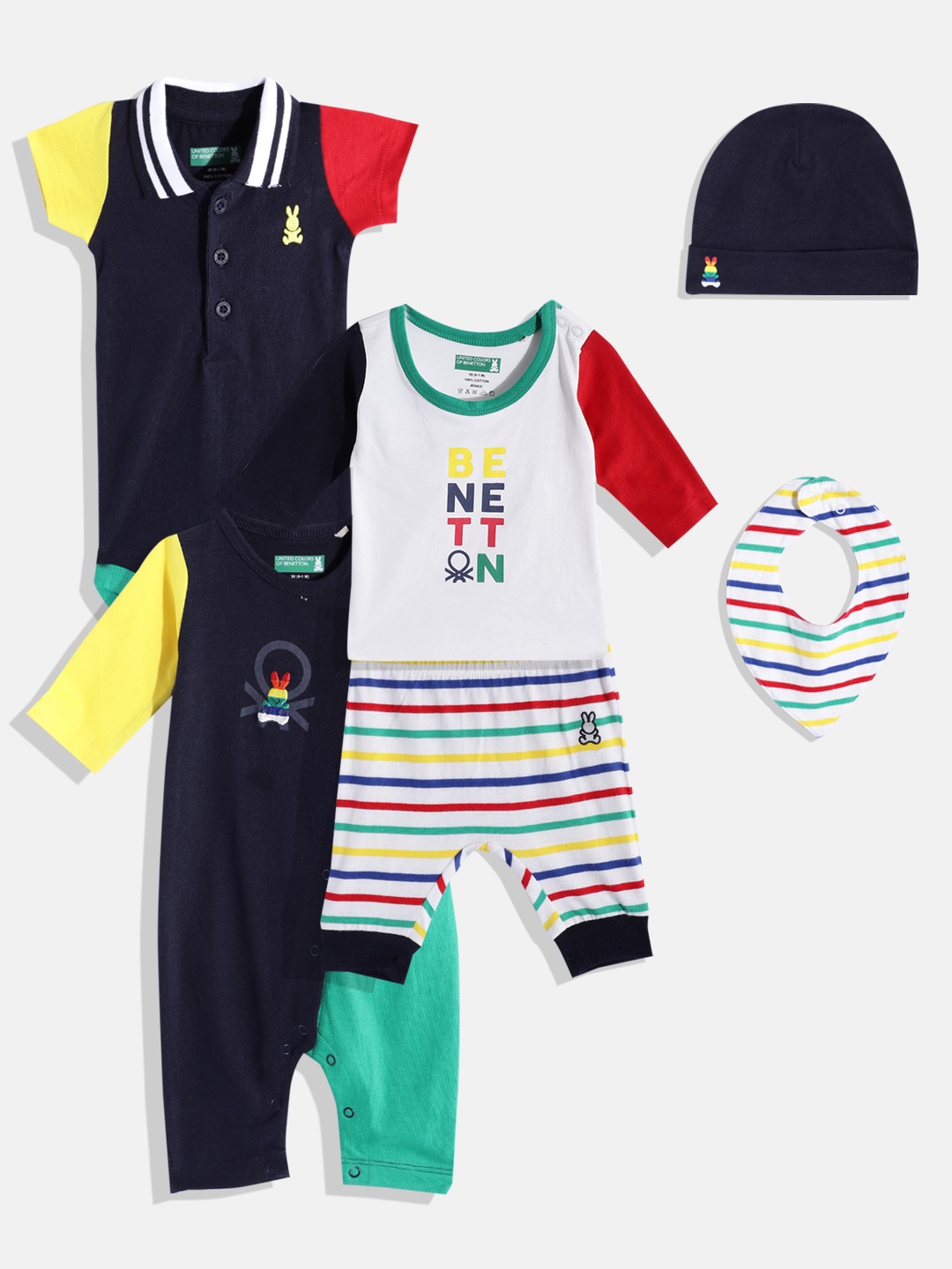 United Colors of Benetton Infant Boys Pack of 6 Pure Cotton Baby Apparel Gift Set, Multi
United Colors of Benetton Infant Boys Pack of 6 Pure Cotton Baby Apparel Gift Set, Multi