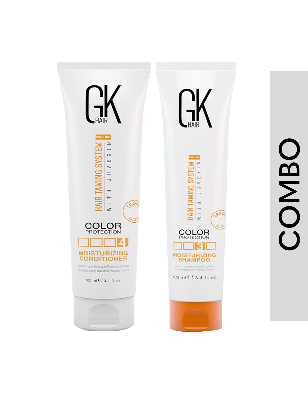 GK HAIR Set of Color Protection Hair Moisturizing Shampoo & Conditioner - 100 ml each, White
GK HAIR Set of Color Protection Hair Moisturizing Shampoo & Conditioner - 100 ml each, White