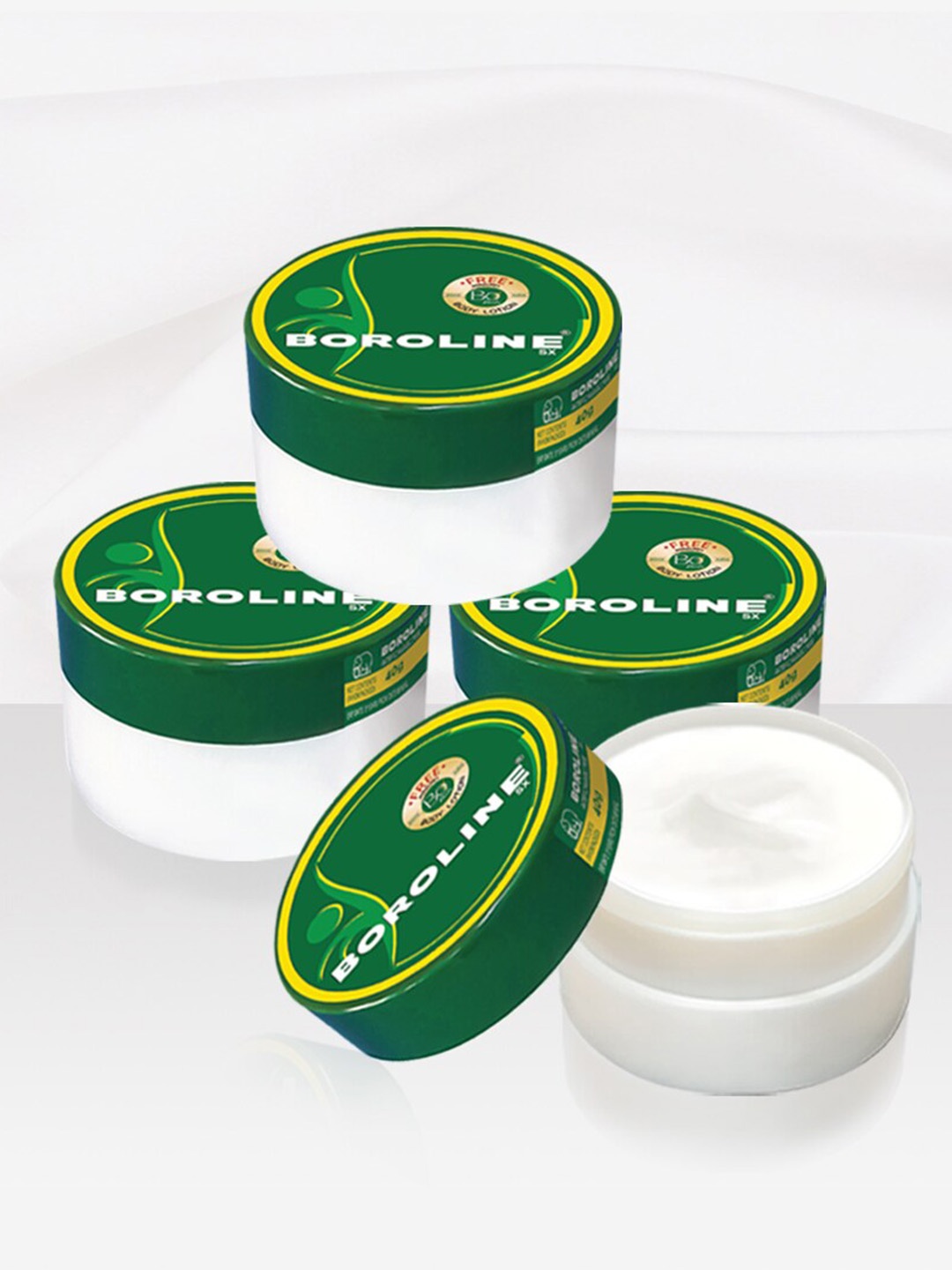 BOROLINE Set of 4 Smoothening Face & Body Moisturizer for Dry Skin - 40 g Each, White
BOROLINE Set of 4 Smoothening Face & Body Moisturizer for Dry Skin - 40 g Each, White