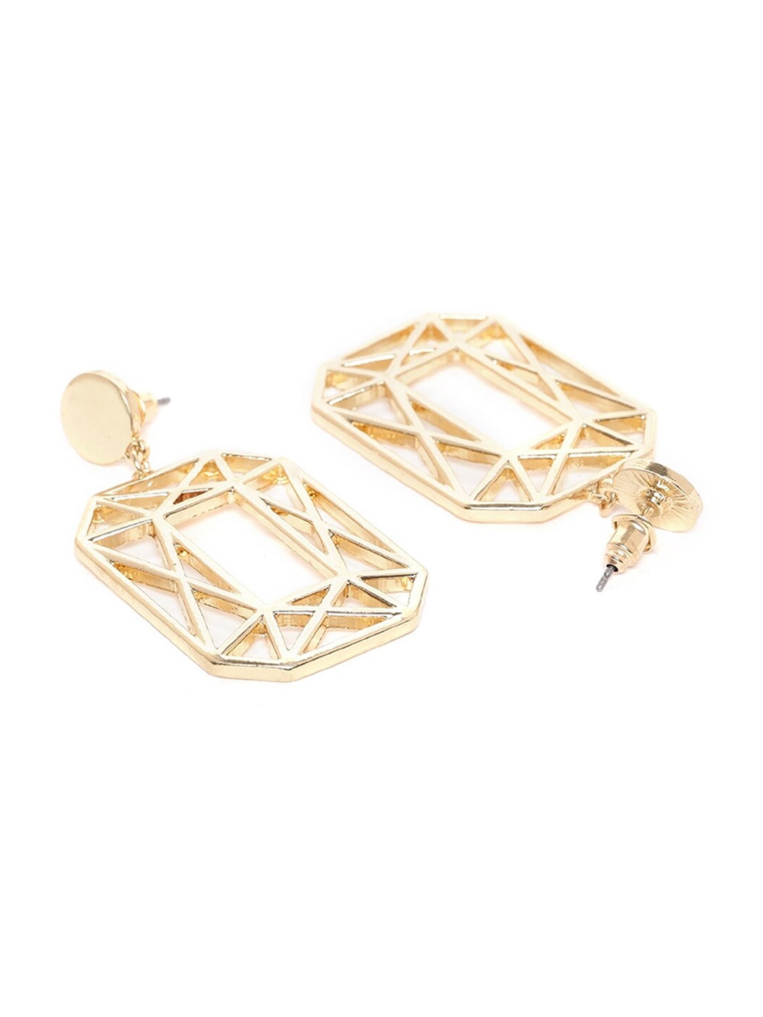 OOMPH Geometric Drop Earrings, Gold