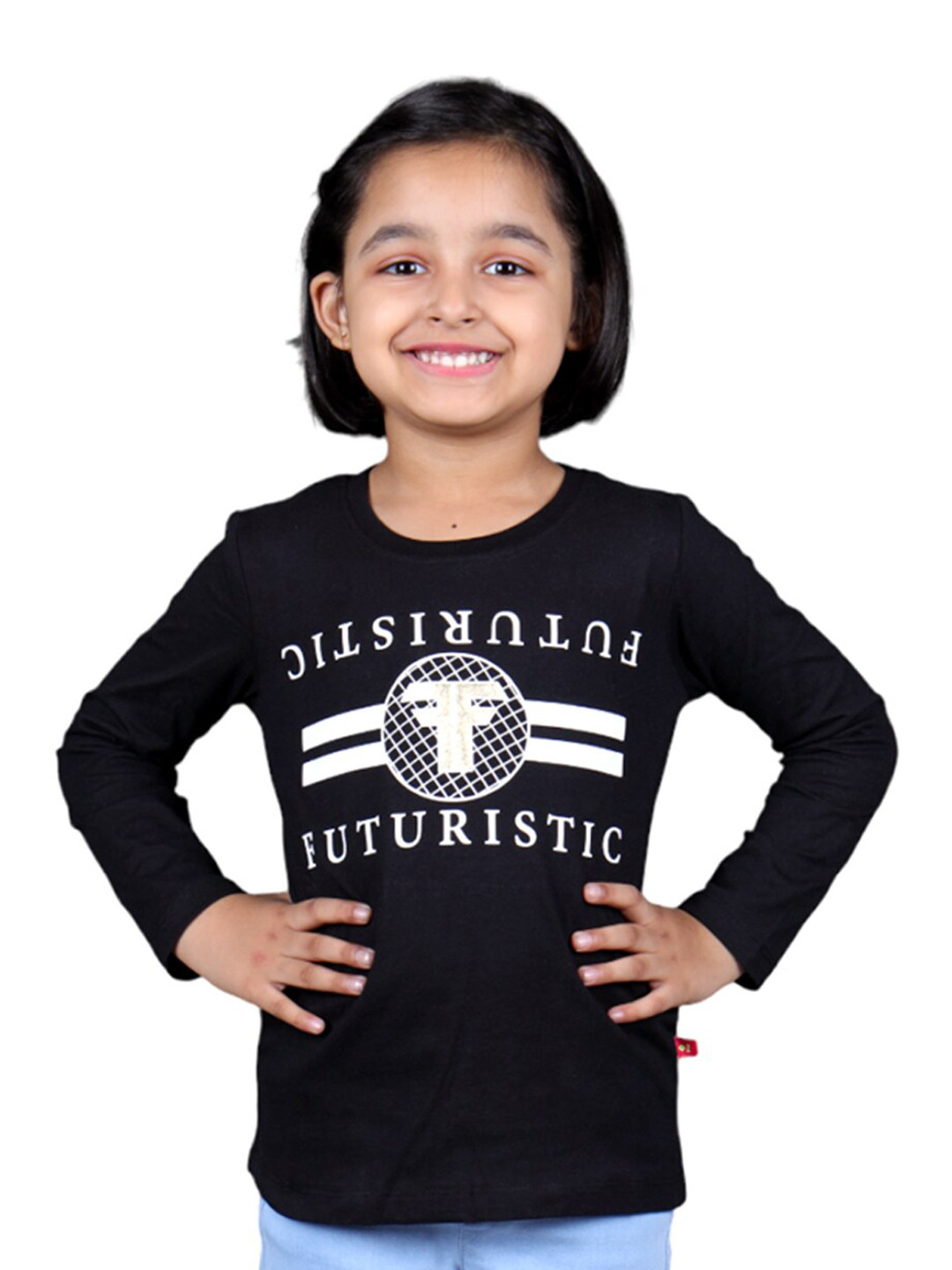 3PIN Girls Typography Printed Cotton T-shirt, Black
3PIN Girls Typography Printed Cotton T-shirt, Black