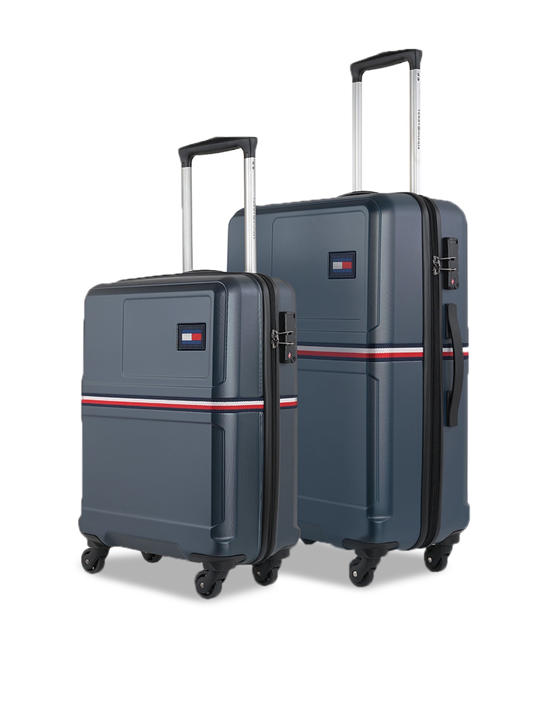 Tommy Hilfiger Unisex Set Of 2 Water Resistant Hard-Sided Trolley Suitcases, Navy blue
Tommy Hilfiger Unisex Set Of 2 Water Resistant Hard-Sided Trolley Suitcases, Navy blue