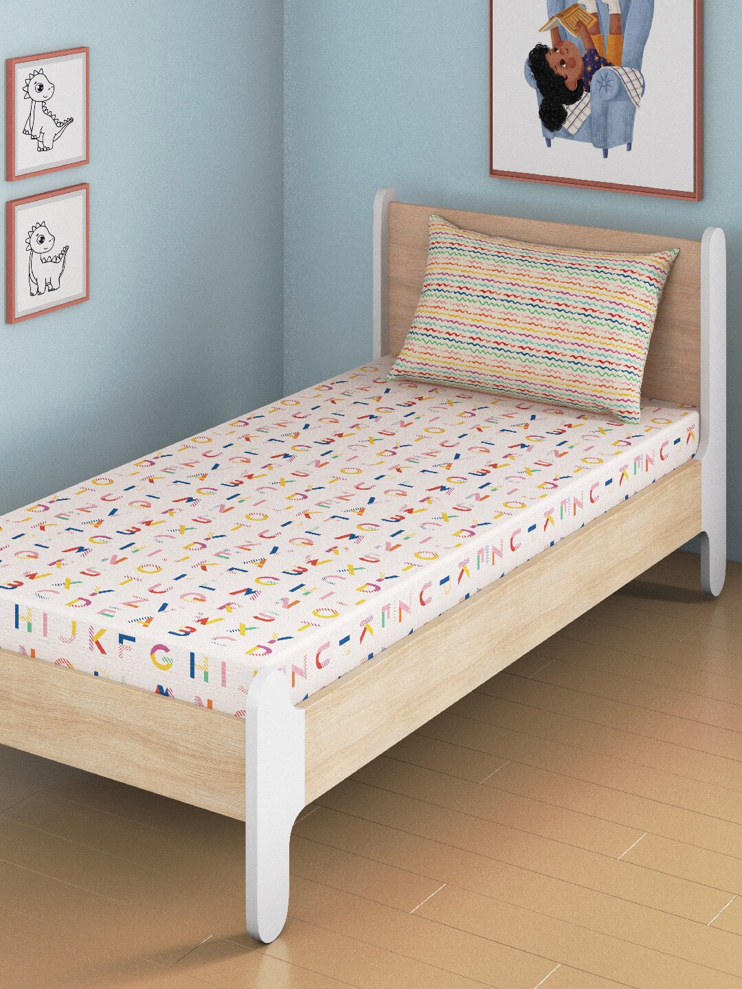 Smartsters Crossword Off White & Red Typography 180 TC Fitted Cotton Single Bedsheet
Smartsters Crossword Off White & Red Typography 180 TC Fitted Cotton Single Bedsheet