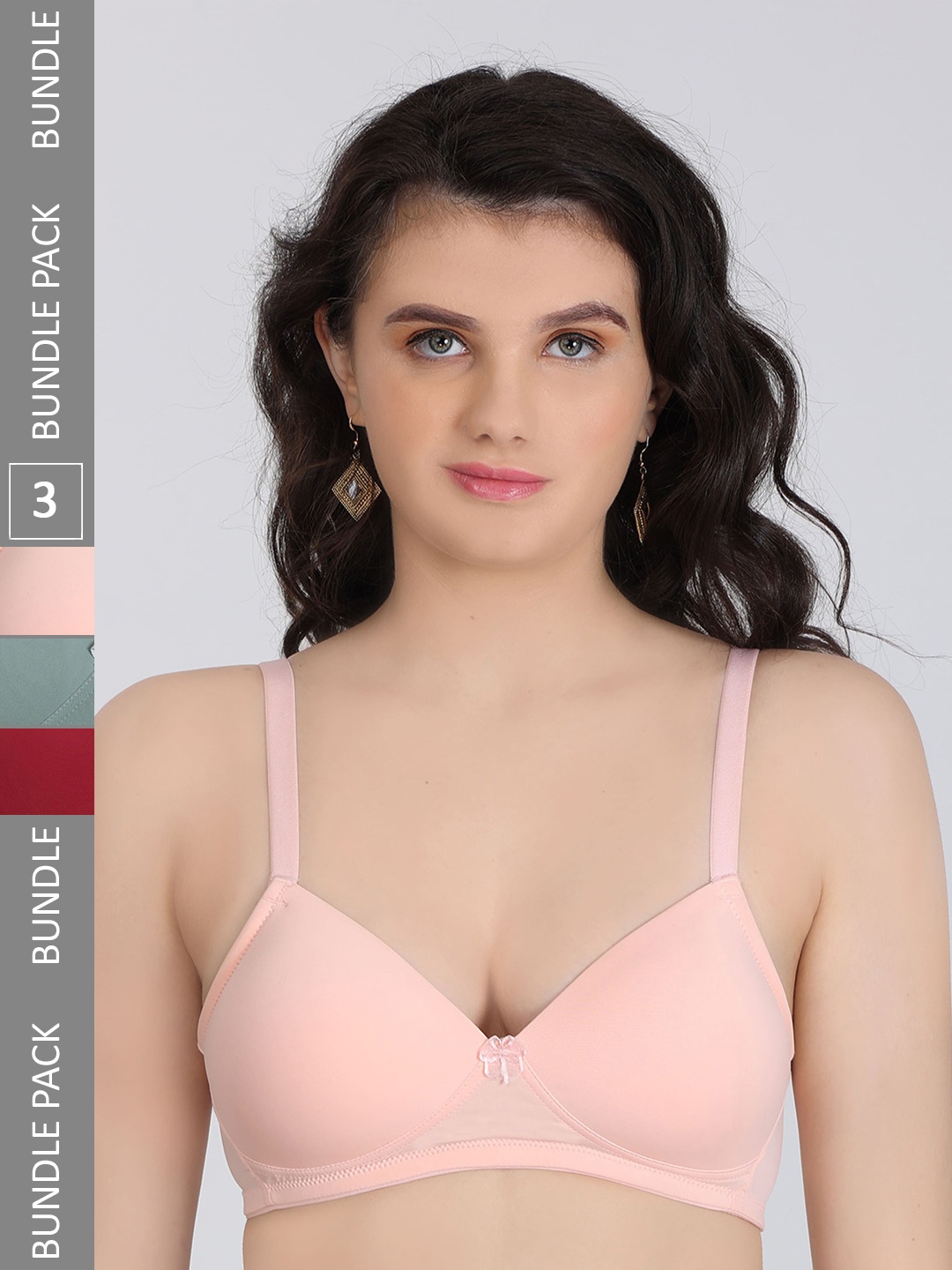 Innocence Pack Of 3 Half Coverage Lightly Padded Everyday All Day Comfort, Pink
Innocence Pack Of 3 Half Coverage Lightly Padded Everyday All Day Comfort, Pink