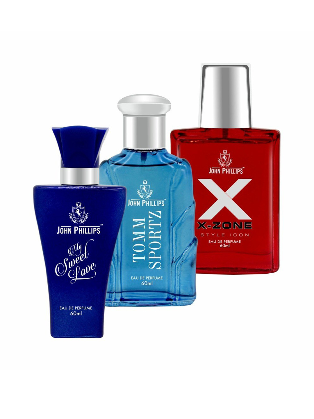 JOHN PHILLIPS Set Of 3 My Sweet Love - Tomm Sportz & XX-Zone Eau De Perfumes 60ml Each, Blue
JOHN PHILLIPS Set Of 3 My Sweet Love - Tomm Sportz & XX-Zone Eau De Perfumes 60ml Each, Blue