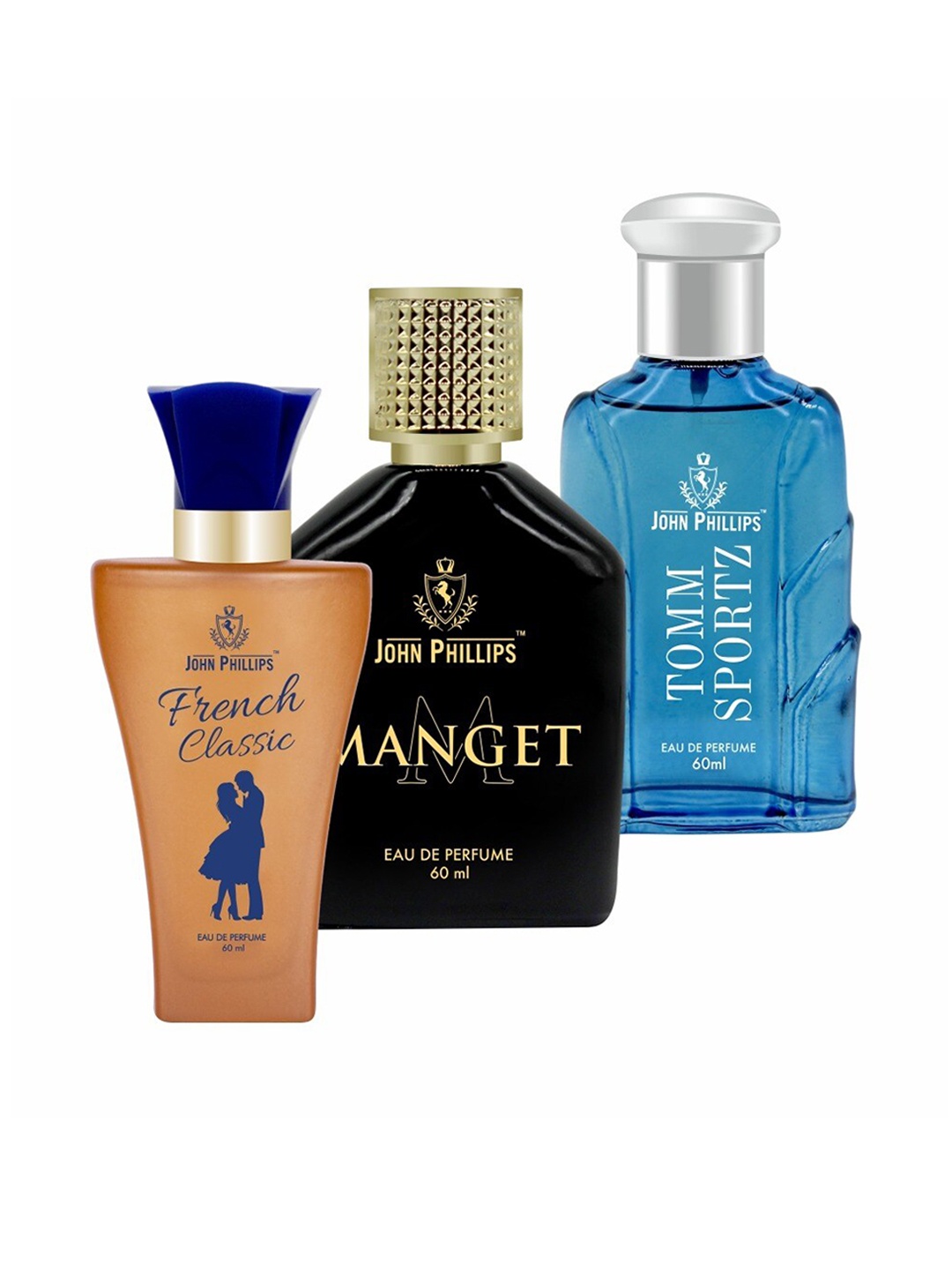 JOHN PHILLIPS Set Of 3 French Classic-Magnet & Tomm Sportz Eau De Perfumes 60ml Each, Na
JOHN PHILLIPS Set Of 3 French Classic-Magnet & Tomm Sportz Eau De Perfumes 60ml Each, Na