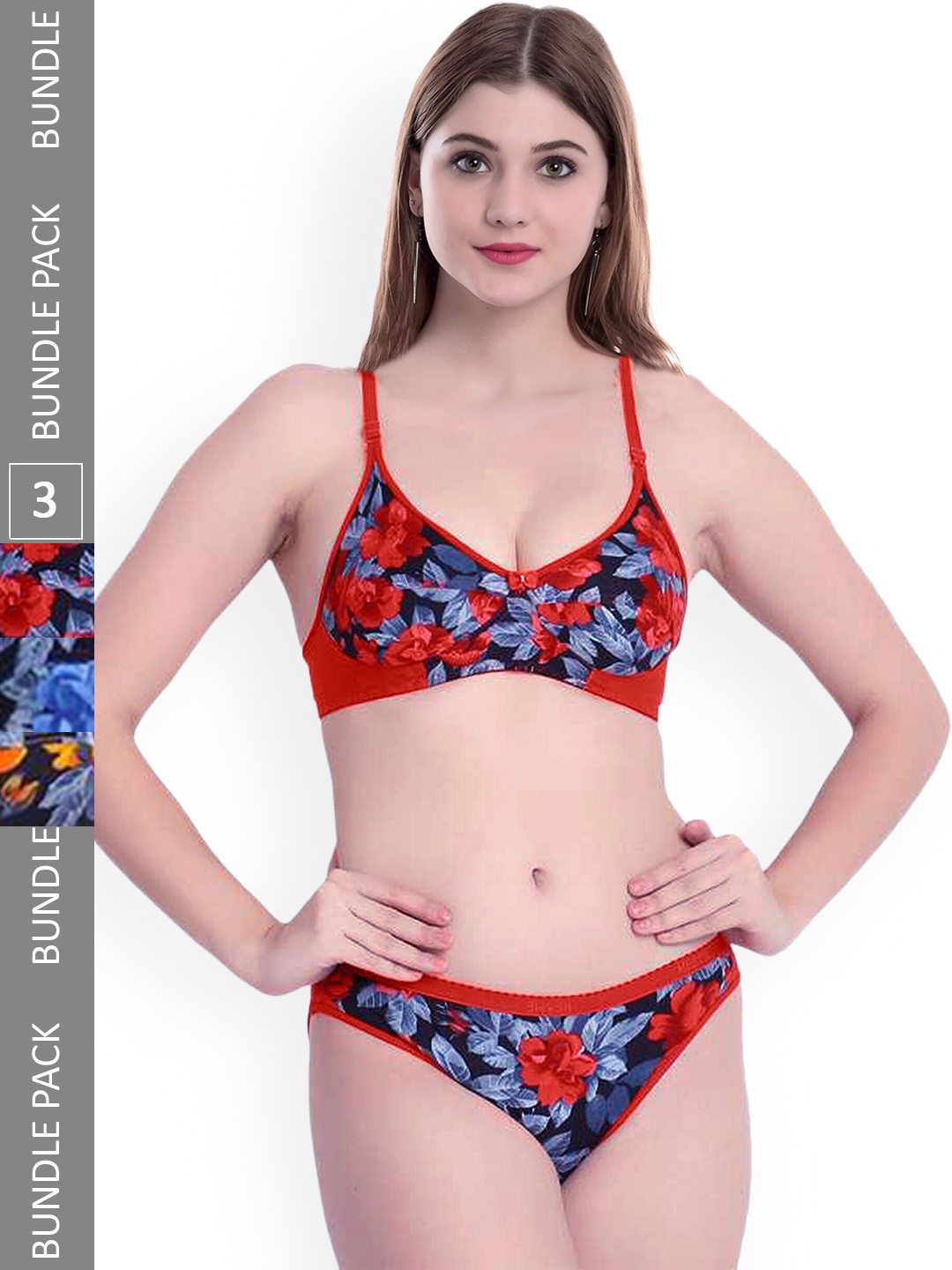 Aamarsh Pack Of 3 Floral Printed Cotton Lingerie Set AP_Sunflower S_Blue,Yellow,Red_30
Aamarsh Pack Of 3 Floral Printed Cotton Lingerie Set AP_Sunflower S_Blue,Yellow,Red_30