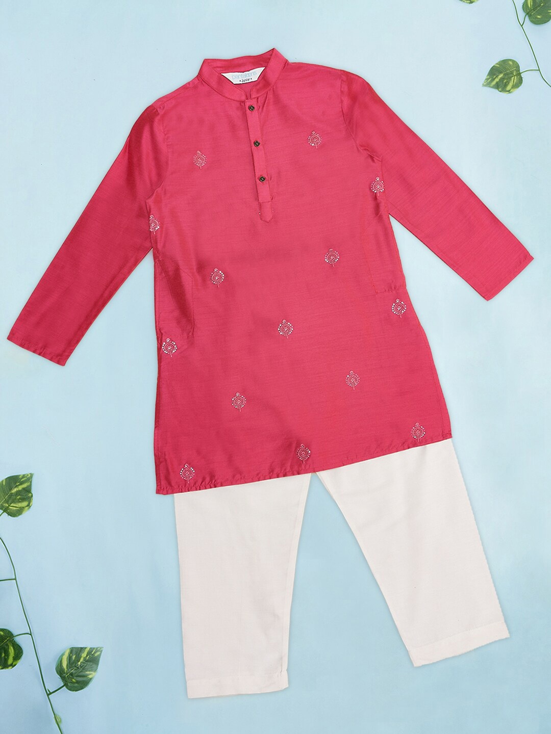 indus route by Pantaloons Boys Ethnic Motifs Embroidered Kurta with Trousers, Pink
indus route by Pantaloons Boys Ethnic Motifs Embroidered Kurta with Trousers, Pink