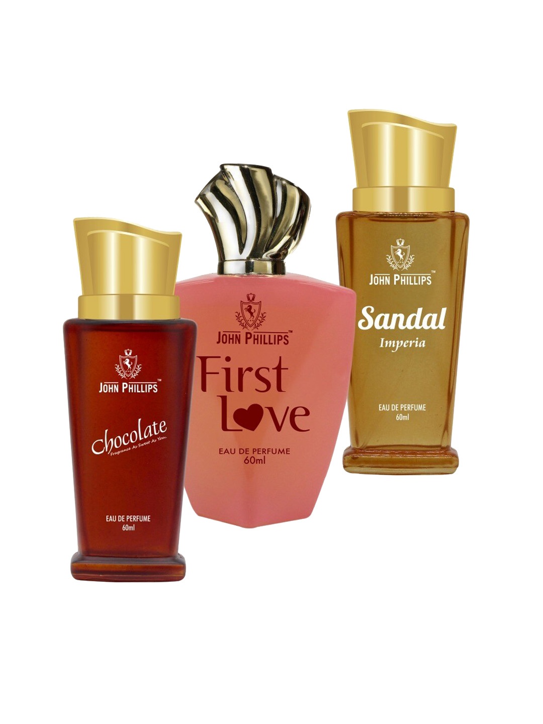 JOHN PHILLIPS Set of 3 Eau De Parfum 60ml Each-Chocolate + First Love + Sandal Imperia, Red
JOHN PHILLIPS Set of 3 Eau De Parfum 60ml Each-Chocolate + First Love + Sandal Imperia, Red