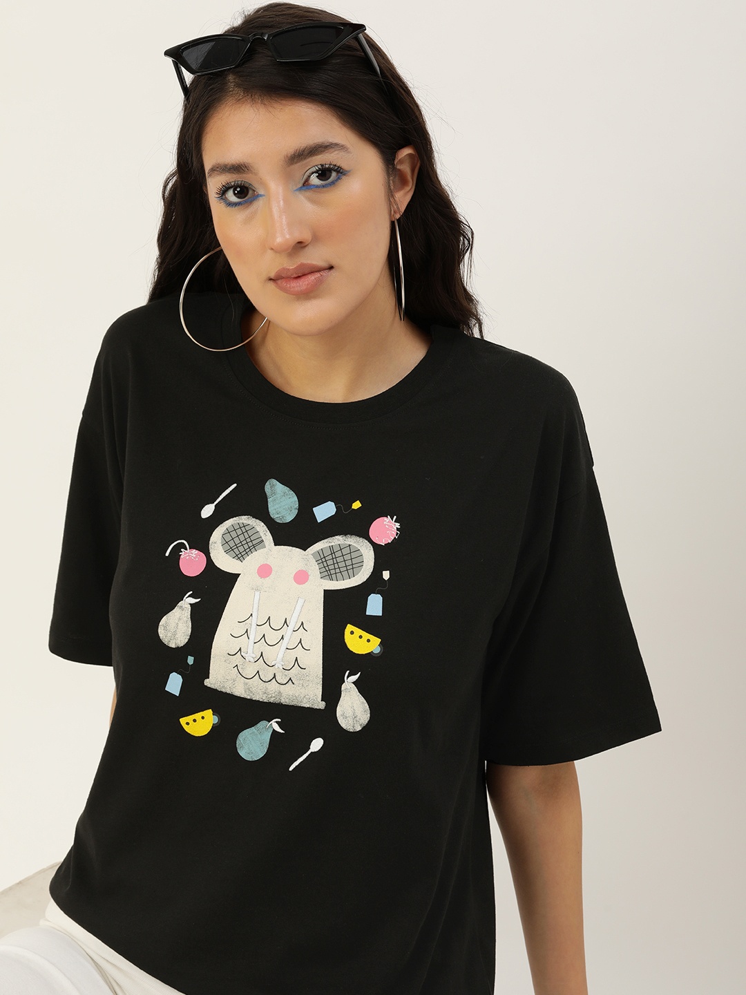 Kook N Keech Graphic Printed Embroidered Drop-Shoulder Sleeves Loose Pure Cotton T-shirt, Black
Kook N Keech Graphic Printed Embroidered Drop-Shoulder Sleeves Loose Pure Cotton T-shirt, Black