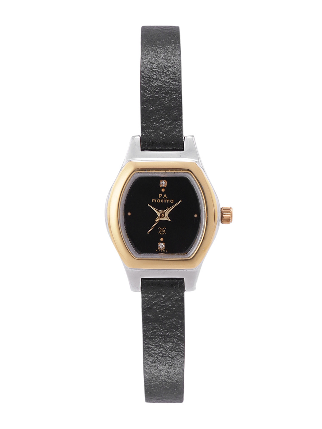 maxima Women Brass Dial & Leather Straps Gold Analogue Watch T-55990LMLT, Black
maxima Women Brass Dial & Leather Straps Gold Analogue Watch T-55990LMLT, Black