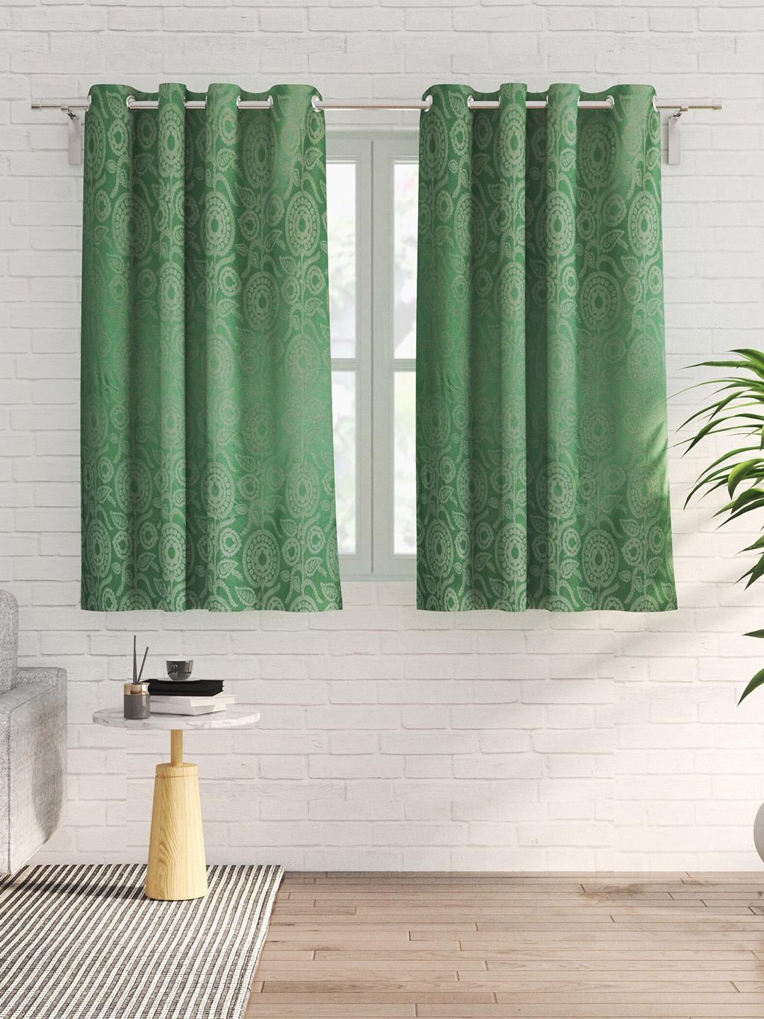 Home Centre Griffin Green & White 2 Pcs Ethnic Motifs Black Out Jacquard Window Curtains
Home Centre Griffin Green & White 2 Pcs Ethnic Motifs Black Out Jacquard Window Curtains