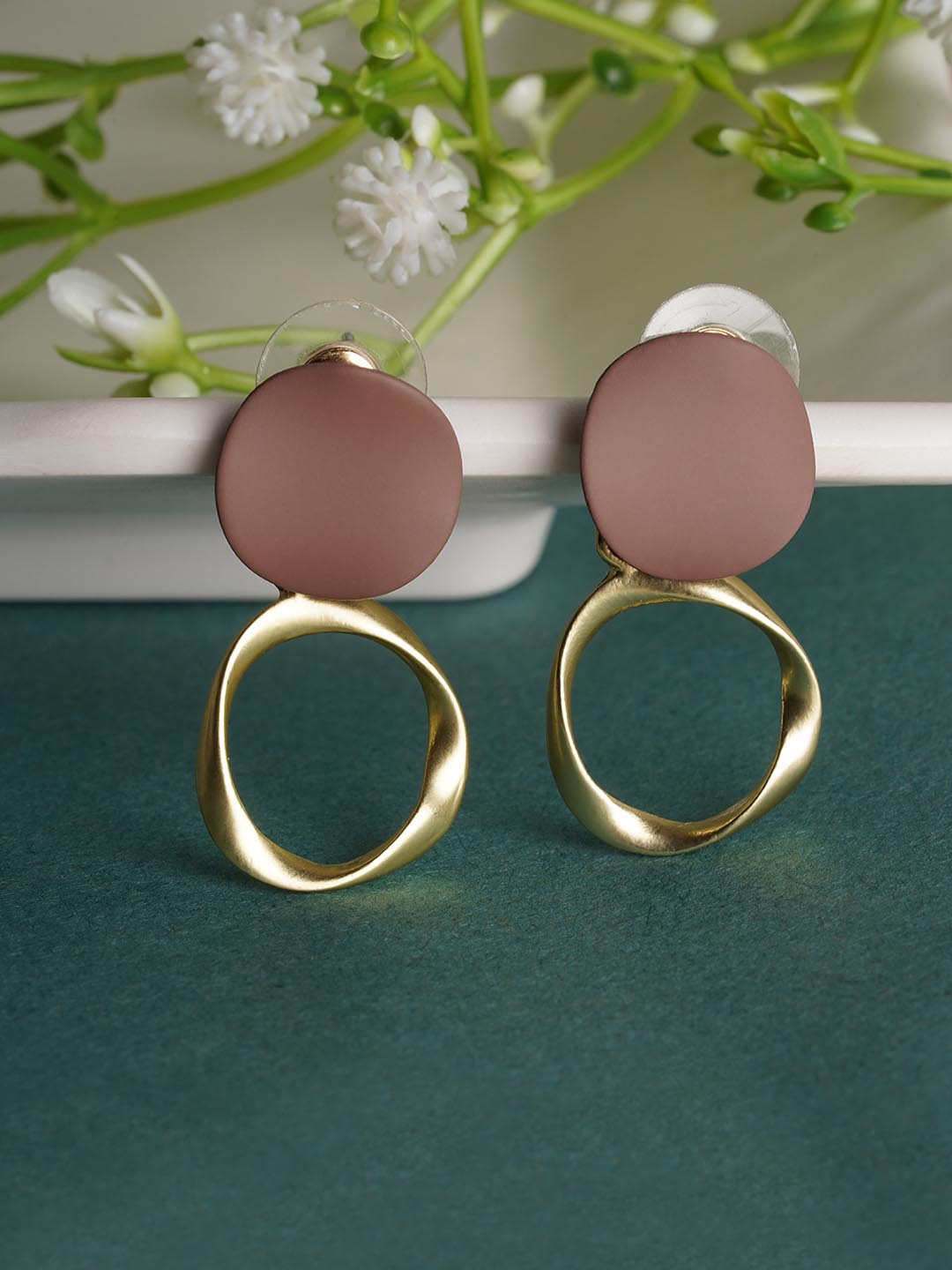 AQUASTREET Geometric Drop Earrings, Brown 
AQUASTREET Geometric Drop Earrings, Brown