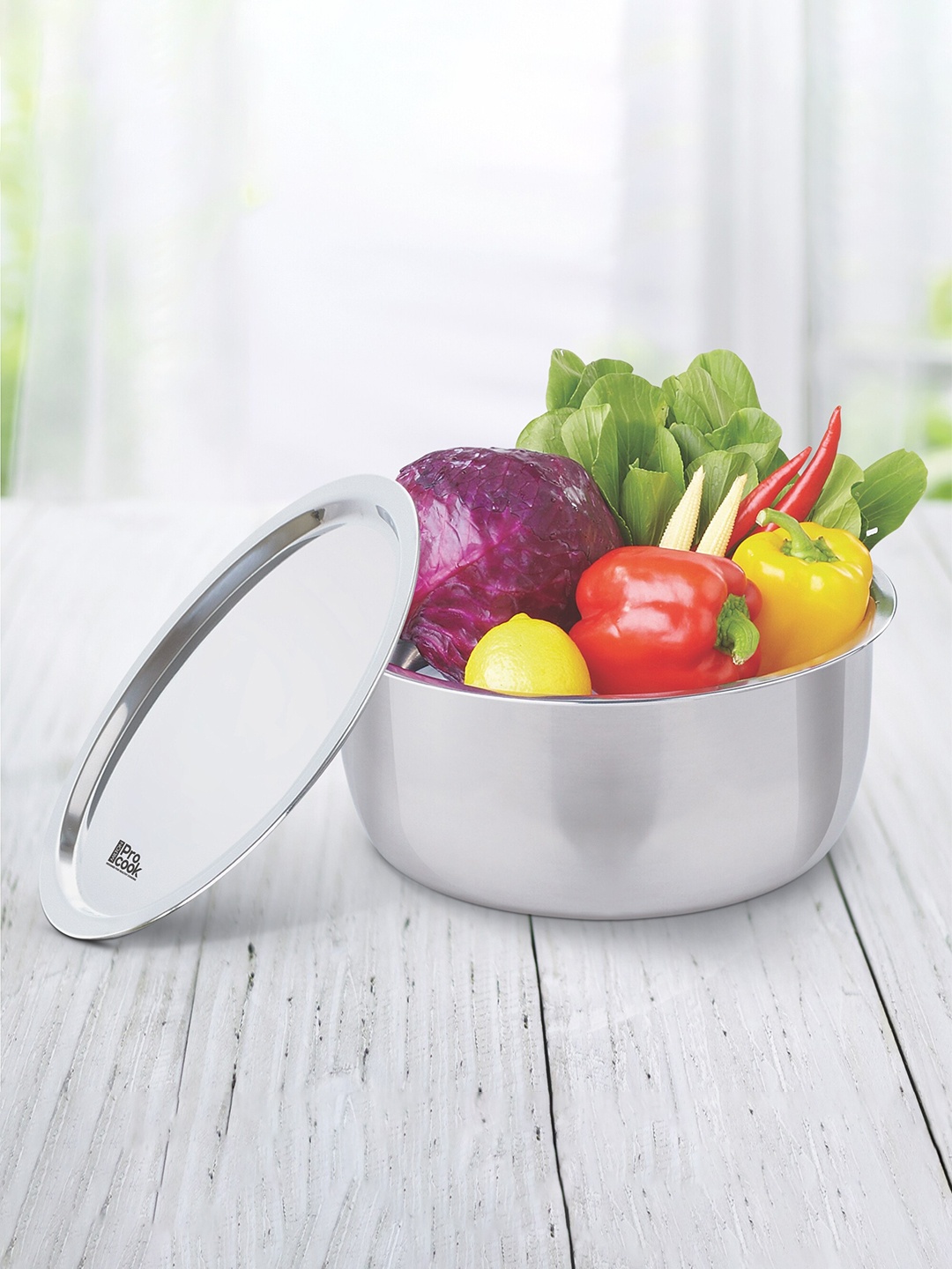 Milton Pro Cook Triply Induction Safe Stainless Steel Tope With Lid 24 cm 5.85 Litre, Silver
Milton Pro Cook Triply Induction Safe Stainless Steel Tope With Lid 24 cm 5.85 Litre, Silver