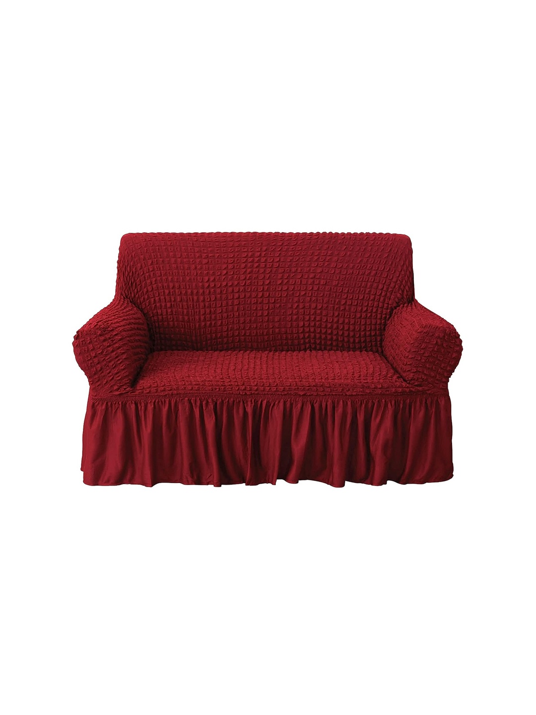 HOUSE OF QUIRK Maroon Stretchable 4-Seater Fitted Sofa Couch Cover With Skirt
HOUSE OF QUIRK Maroon Stretchable 4-Seater Fitted Sofa Couch Cover With Skirt