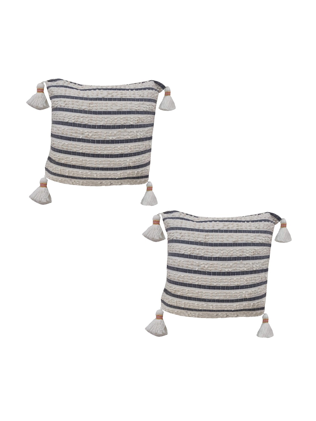 Home Ecstasy Off White & Grey 2 Pcs Striped Embroidered Pure Cotton Square Cushion Covers
Home Ecstasy Off White & Grey 2 Pcs Striped Embroidered Pure Cotton Square Cushion Covers