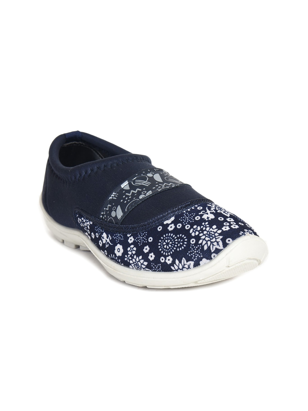 Ajanta Women Printed Lightweight Memory Foam Insole Contrast Sole Slip-On Sneakers, Navy blue
Ajanta Women Printed Lightweight Memory Foam Insole Contrast Sole Slip-On Sneakers, Navy blue